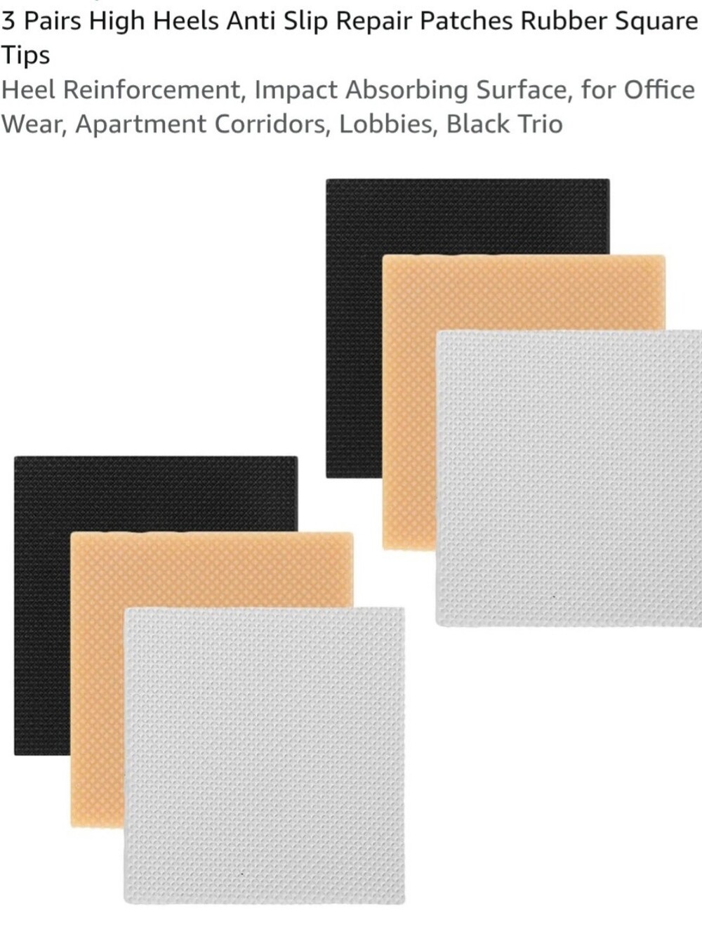 3-Pack High Heel Repair Patches
